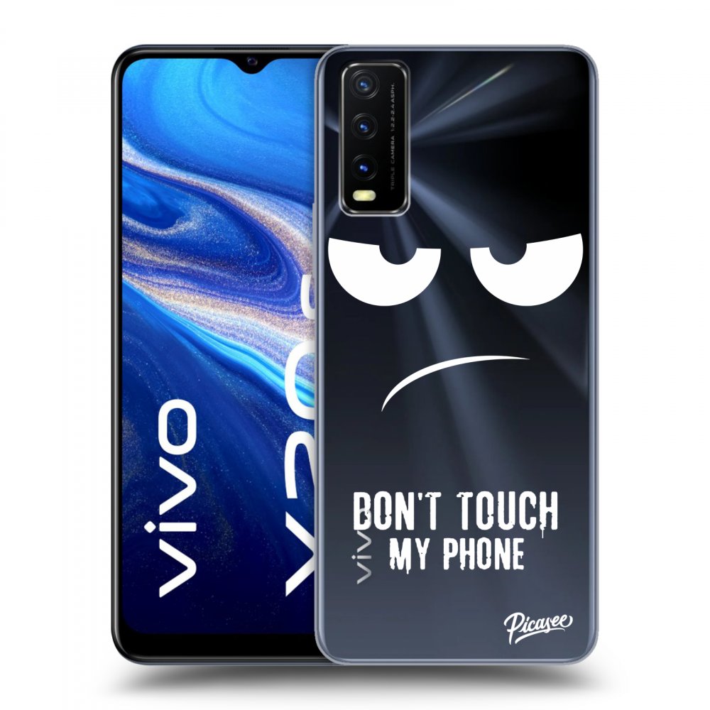 Vivo Y20s Hülle - Transparentes Silikon - Don't Touch My Phone