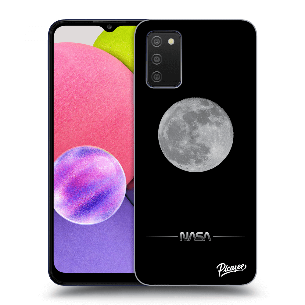 Samsung Galaxy A03s A037G Hülle - Transparentes Silikon - Moon Minimal