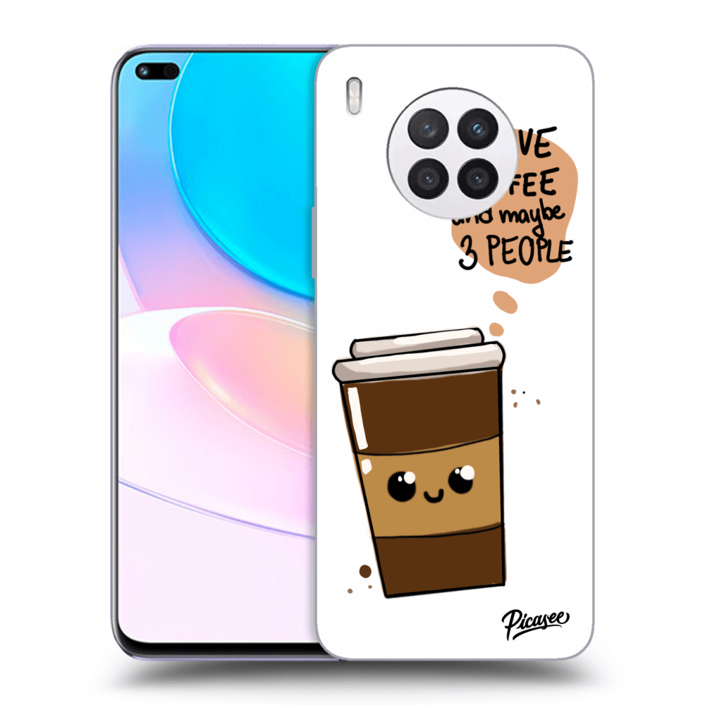 Huawei Nova 8i Hülle - Transparentes Silikon - Cute Coffee