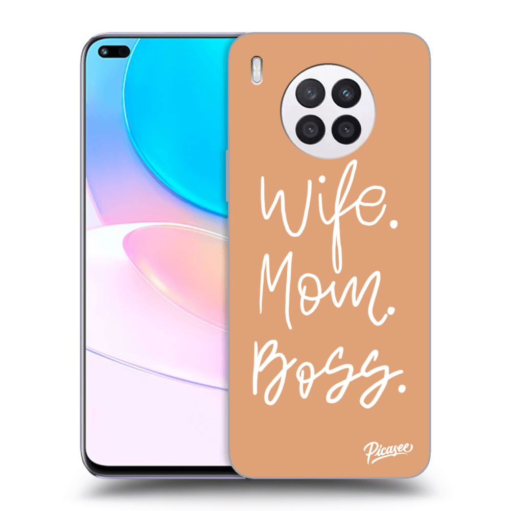 Huawei Nova 8i Hülle - Schwarzes Silikon - Boss Mama