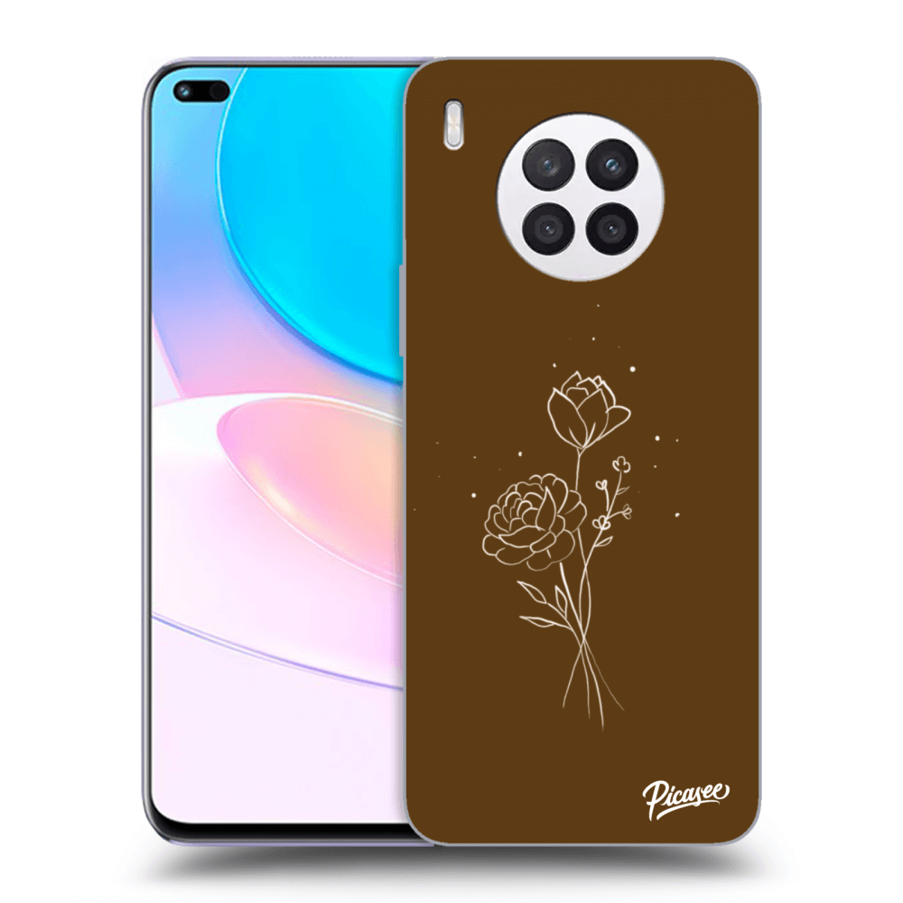 ULTIMATE CASE Für Huawei Nova 8i - Brown Flowers