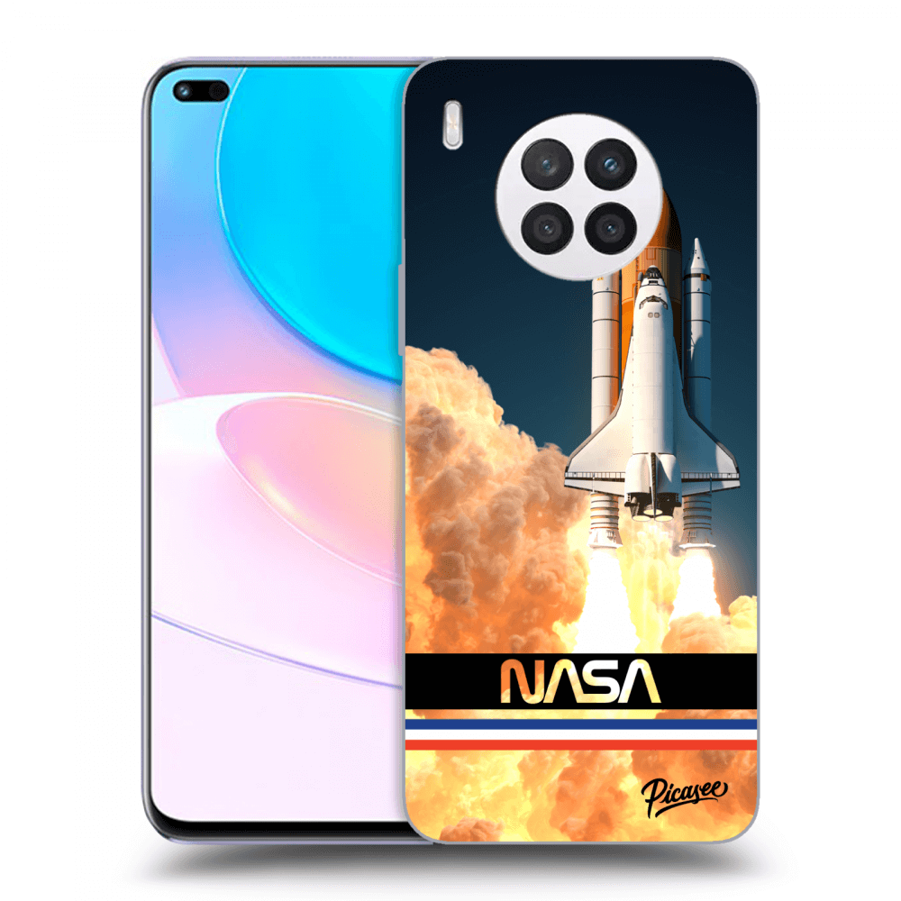 Huawei Nova 8i Hülle - Schwarzes Silikon - Space Shuttle