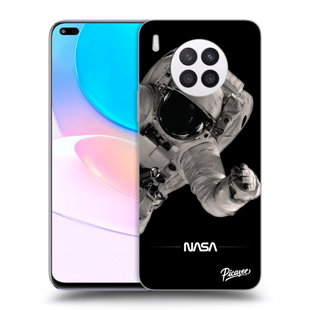 Huawei Nova 8i Hülle - Schwarzes Silikon - Astronaut Big