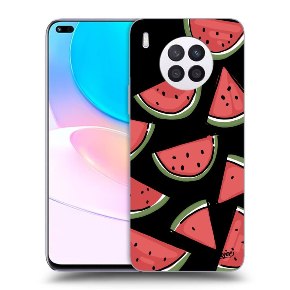 Huawei Nova 8i Hülle - Schwarzes Silikon - Melone