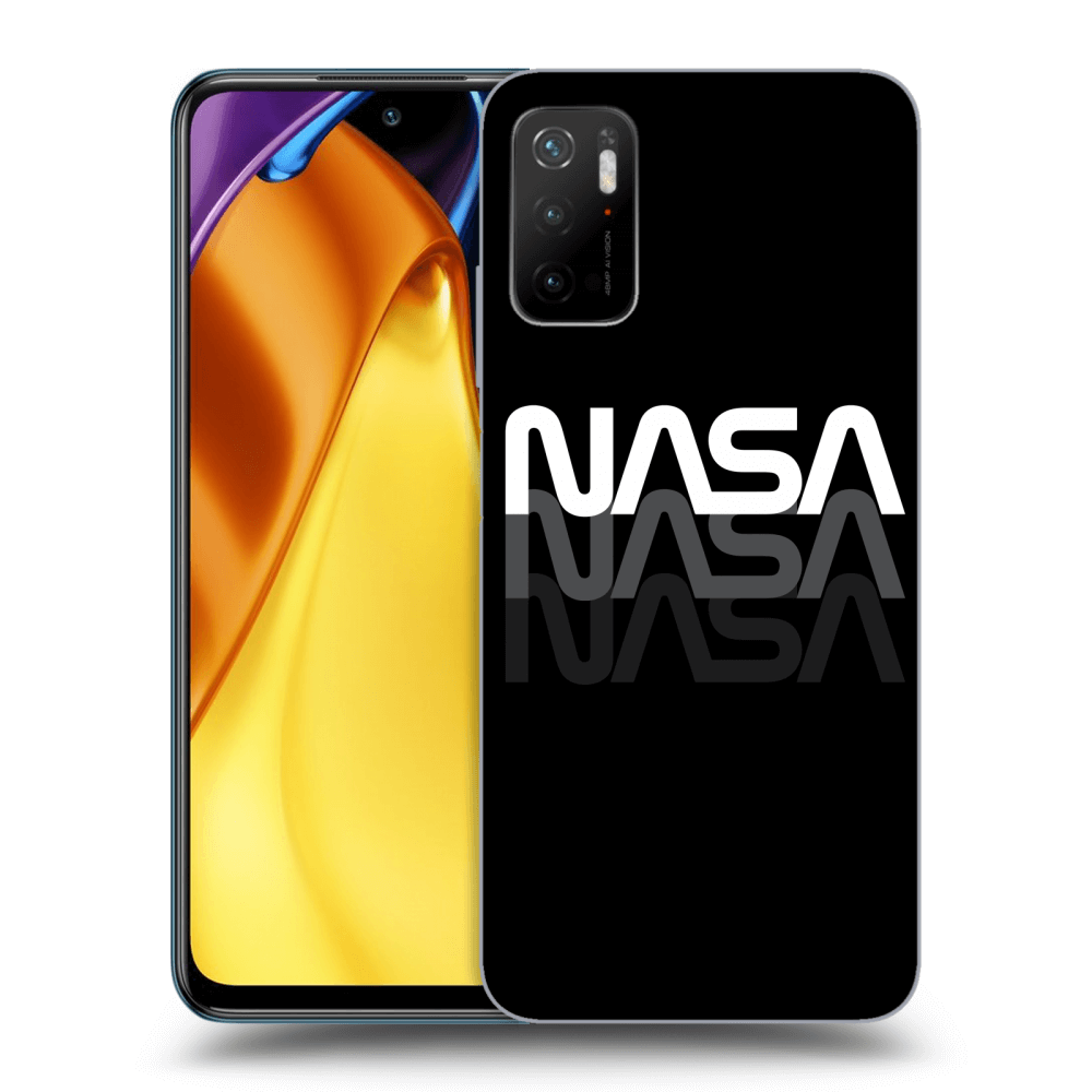 Xiaomi Poco M3 Pro 5G Hülle - Schwarzes Silikon - NASA Triple