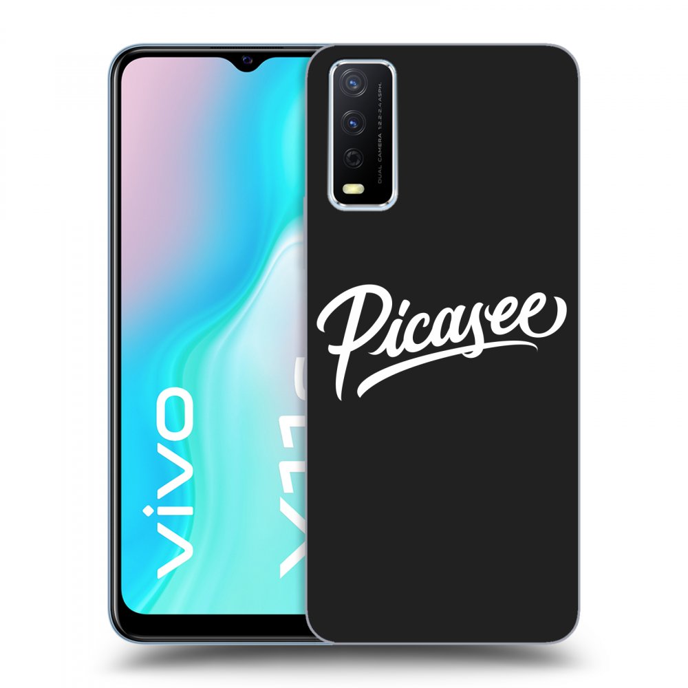 Vivo Y11s Hülle - Schwarzes Silikon - Picasee - White