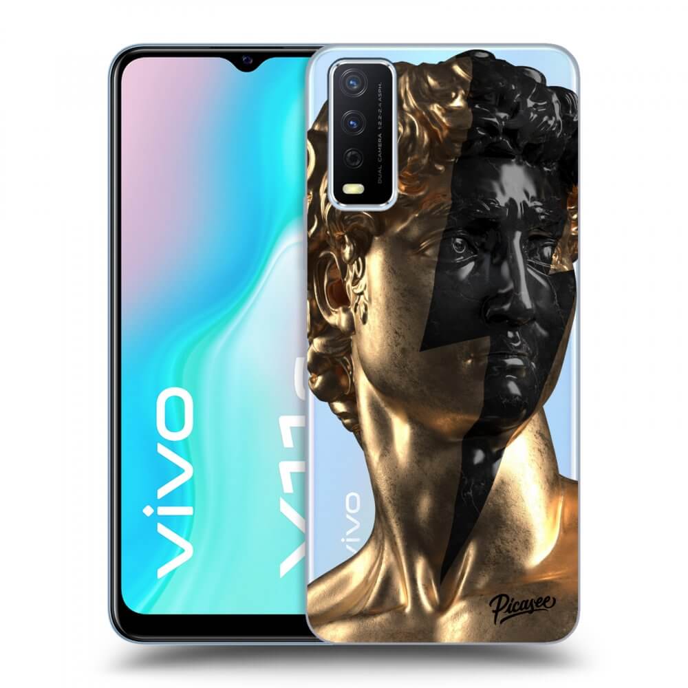 Vivo Y11s Hülle - Transparentes Silikon - Wildfire - Gold