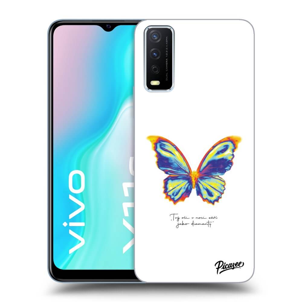 Vivo Y11s Hülle - Transparentes Silikon - Diamanty White