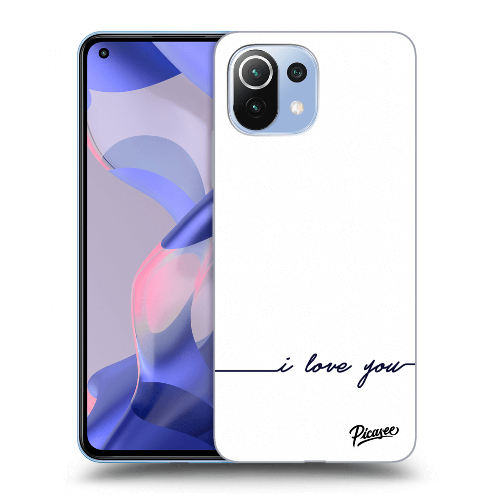 Xiaomi 11 Lite 5G NE Hülle - Schwarzes Silikon - I Love You