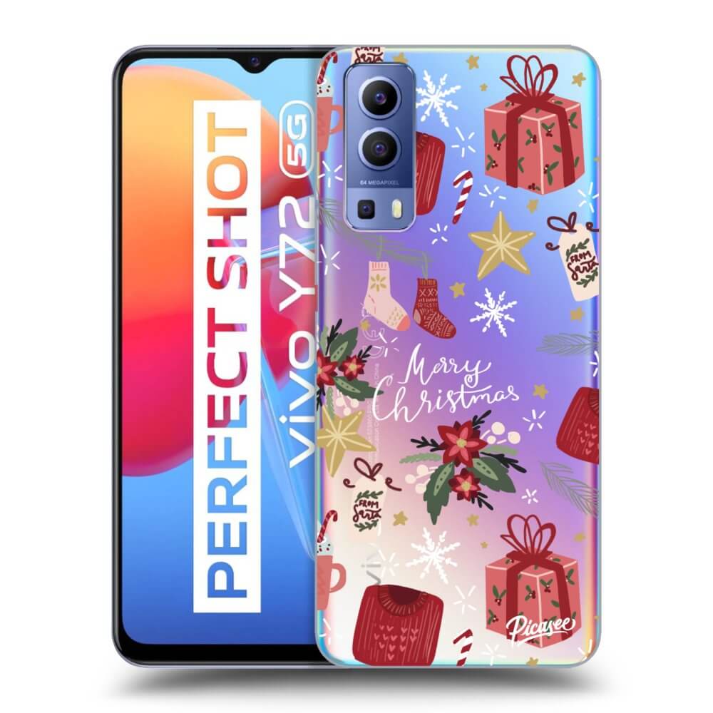 Vivo Y72 5G Hülle - Transparentes Silikon - Christmas