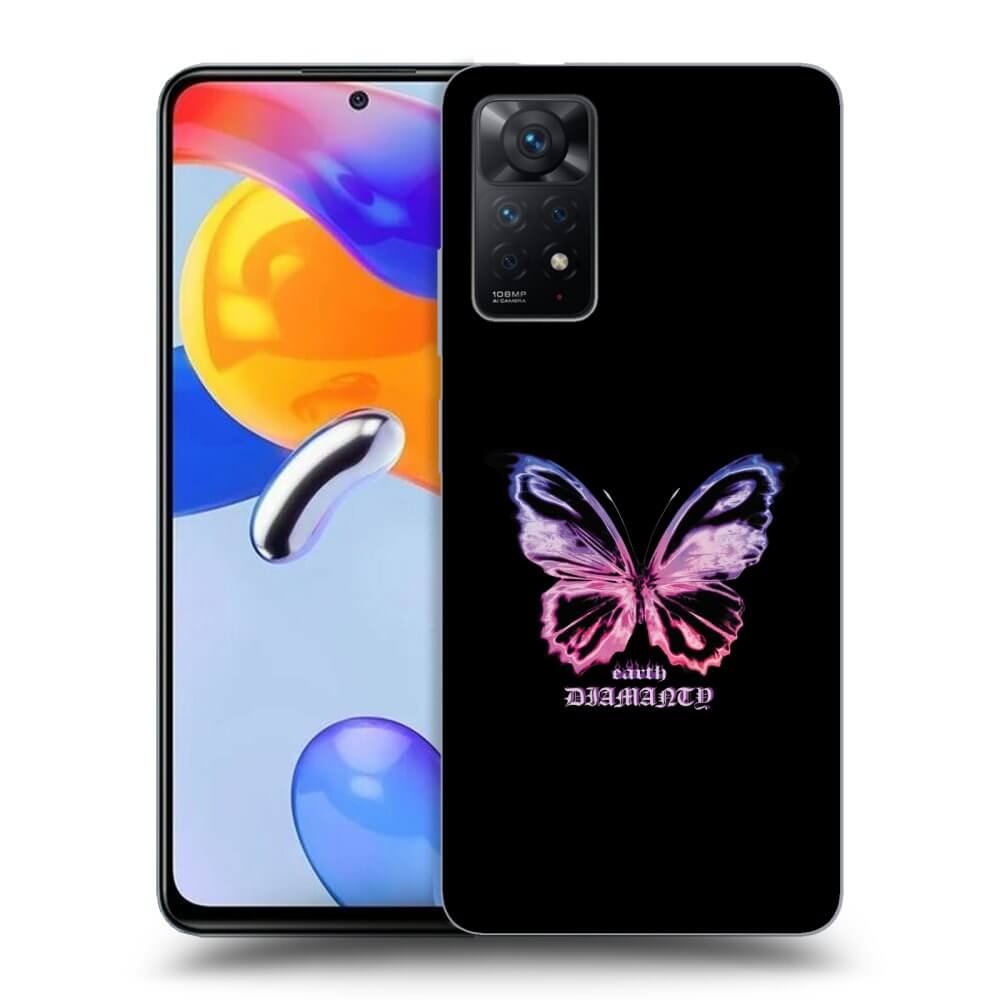 Xiaomi Redmi Note 11 Pro Hülle - Schwarzes Silikon - Diamanty Purple