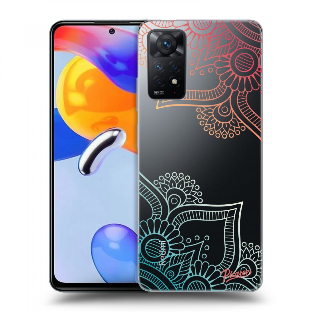 Xiaomi Redmi Note 11 Pro Hülle - Transparentes Silikon - Blumenmuster