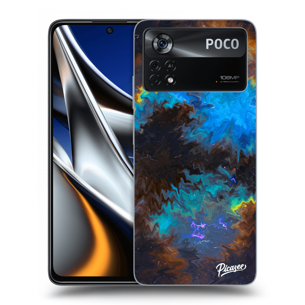 Xiaomi Poco X4 Pro 5G Hülle - Schwarzes Silikon - Space