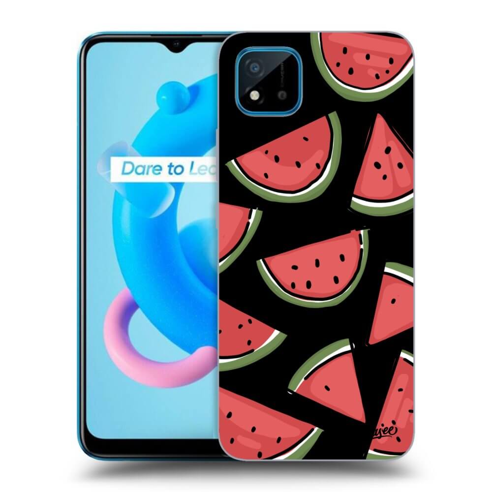 Realme C11 (2021) Hülle - Schwarzes Silikon - Melone