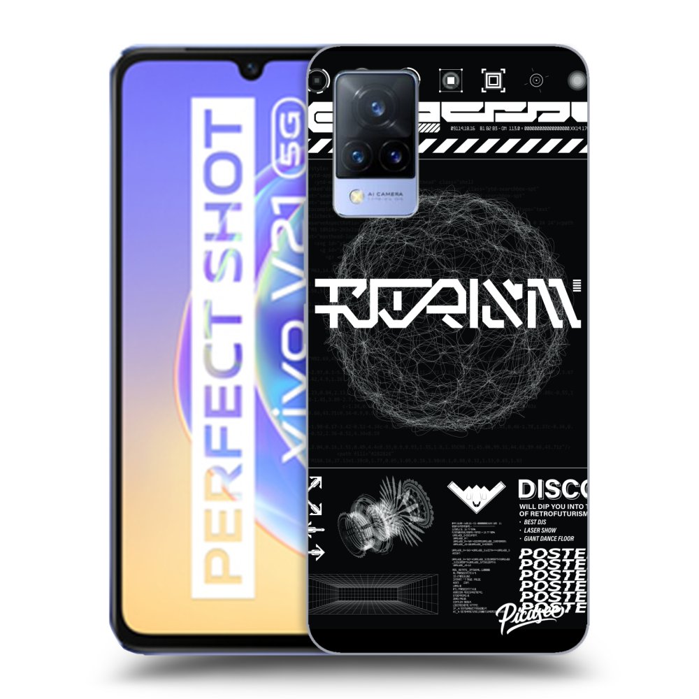 Vivo V21 5G Hülle - Transparentes Silikon - BLACK DISCO