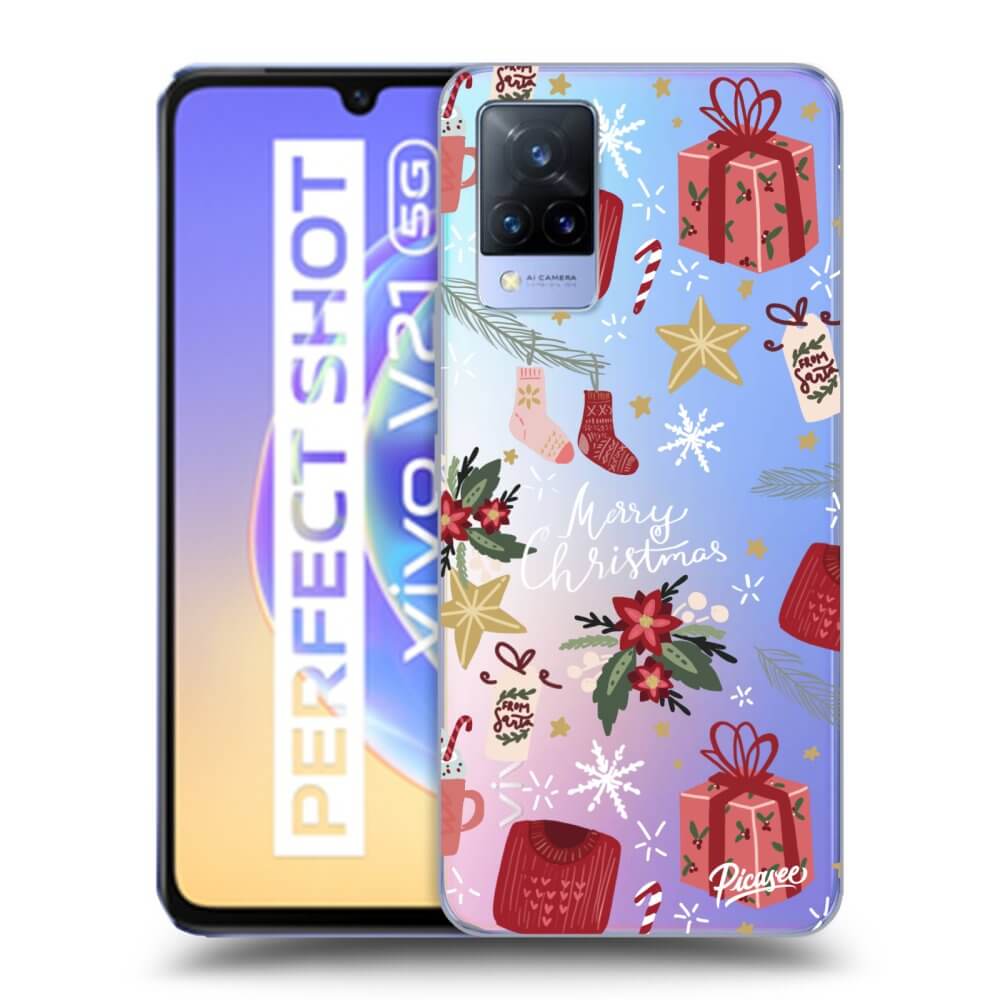 Vivo V21 5G Hülle - Transparentes Silikon - Christmas