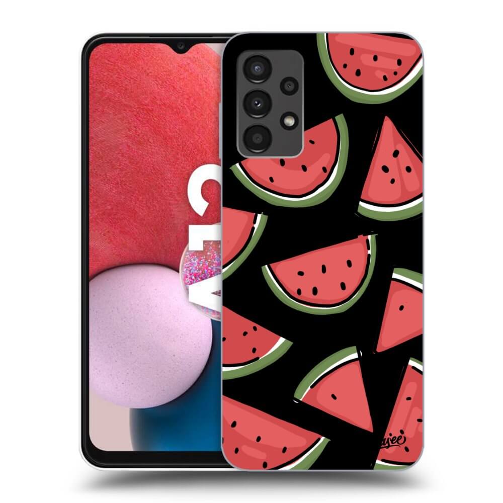 Samsung Galaxy A13 4G A135 Hülle - Schwarzes Silikon - Melone