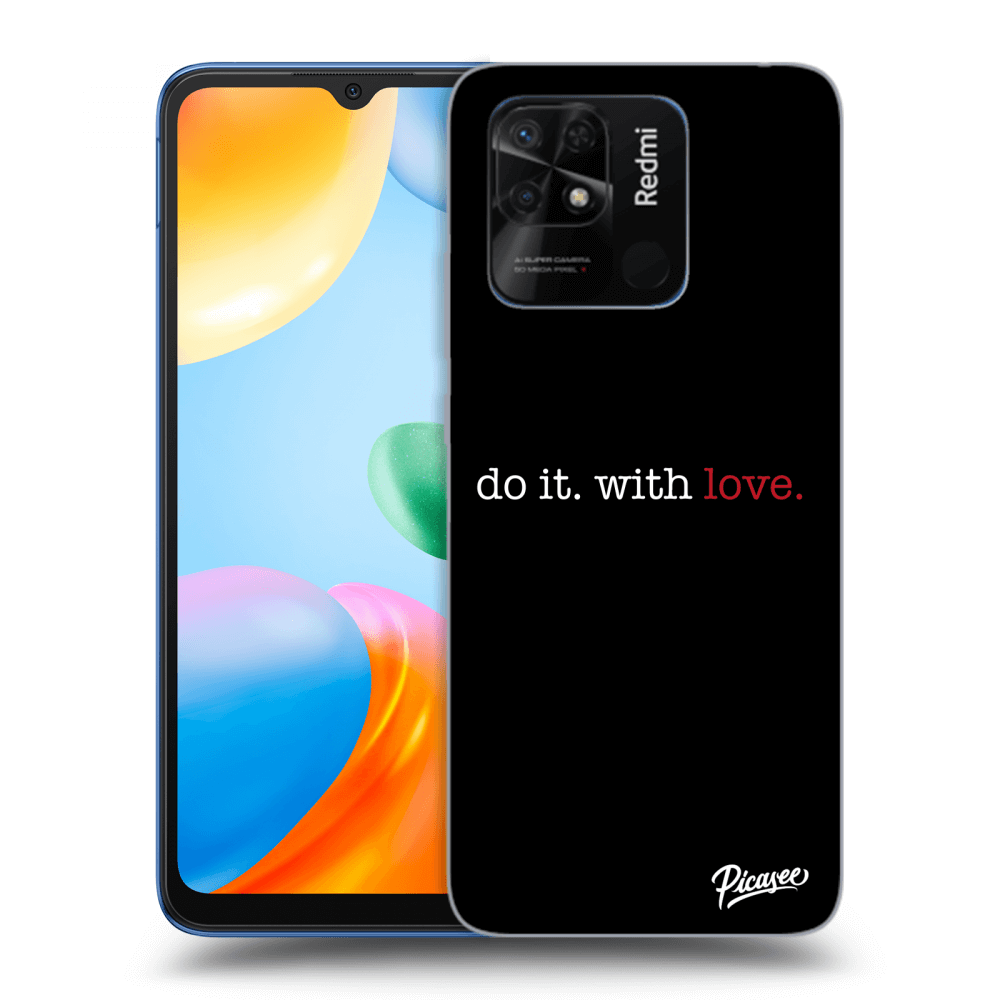 Xiaomi Redmi 10C Hülle - Schwarzes Silikon - Do It. With Love.