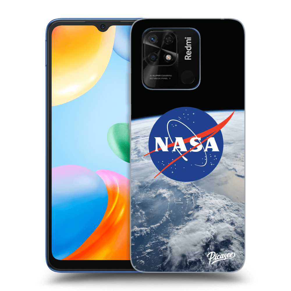 Xiaomi Redmi 10C Hülle - Schwarzes Silikon - Nasa Earth