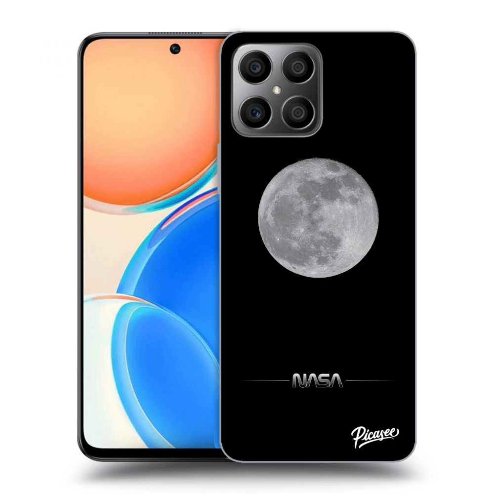 Honor X8 4G Hülle - Schwarzes Silikon - Moon Minimal