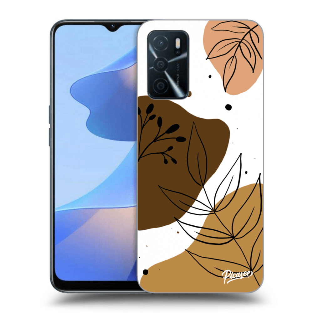 OPPO A16 Hülle - Schwarzes Silikon - Boho Style