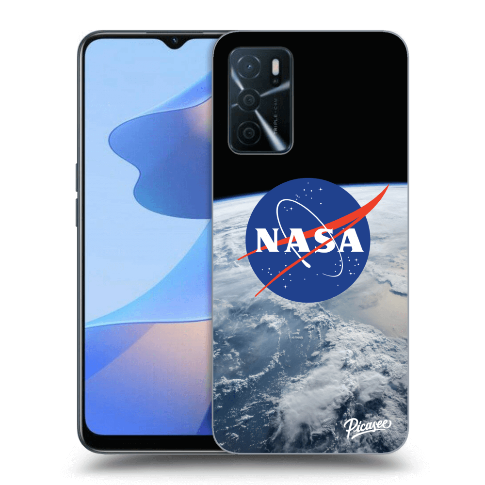 OPPO A16 Hülle - Schwarzes Silikon - Nasa Earth