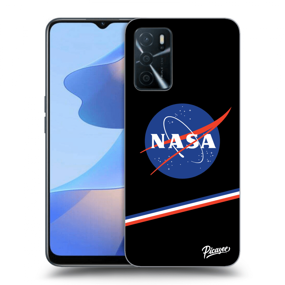 OPPO A16 Hülle - Schwarzes Silikon - NASA Original