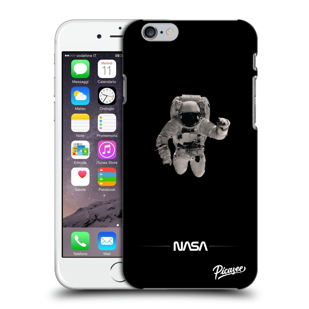 Apple IPhone 6/6S Hülle - Schwarzes Silikon - Astronaut Minimal