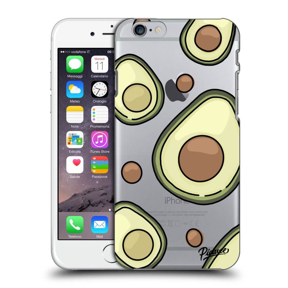 Apple iPhone 6/6S Hülle - Transparentes Silikon - Avocado