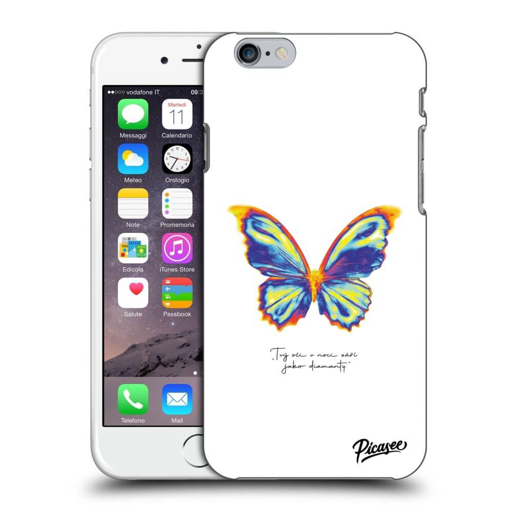 Apple iPhone 6/6S Hülle - Transparentes Silikon - Diamanty White