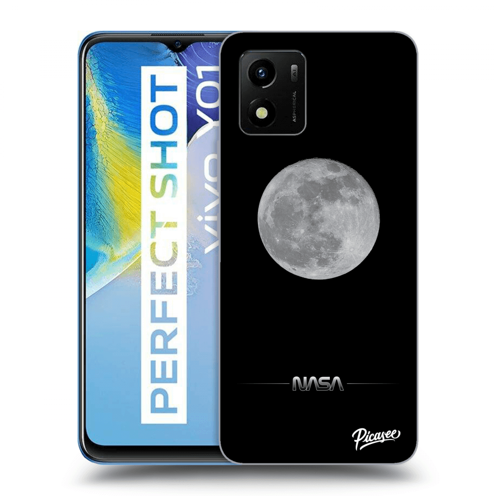 Vivo Y01 Hülle - Transparentes Silikon - Moon Minimal