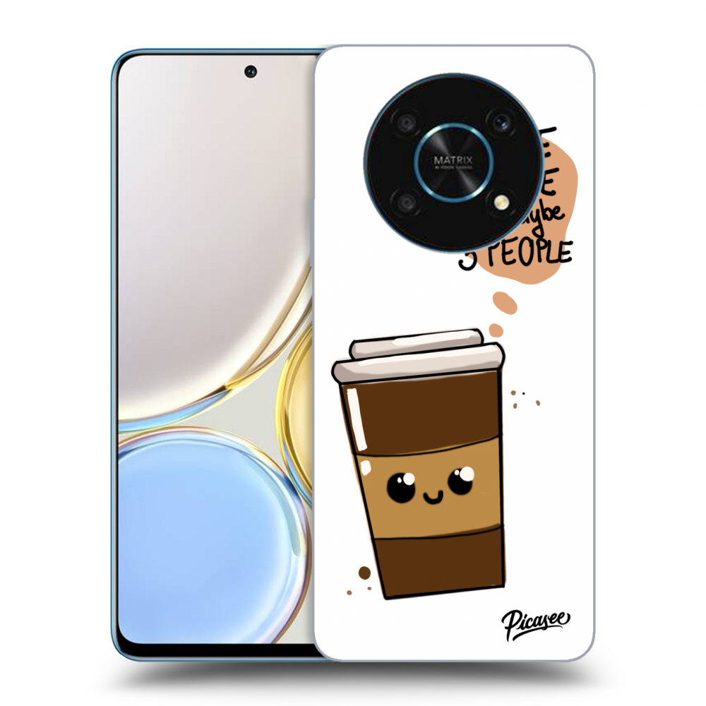 Honor Magic4 Lite 5G Hülle - Schwarzes Silikon - Cute Coffee