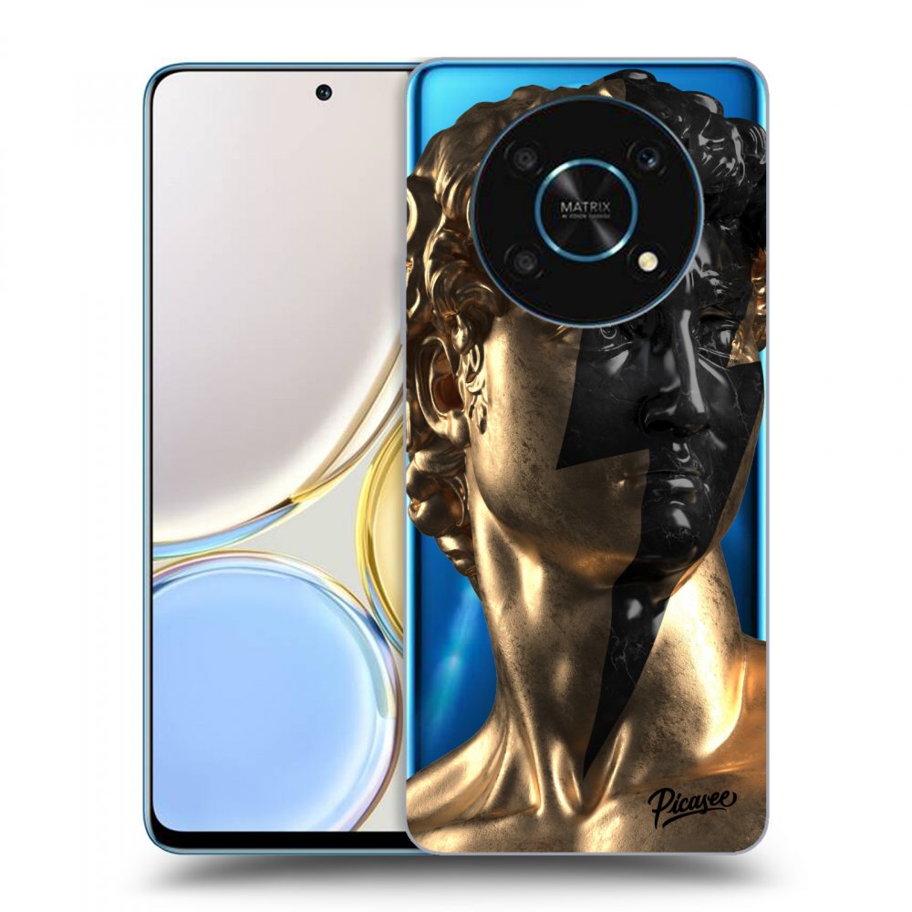 Honor Magic4 Lite 5G Hülle - Transparentes Silikon - Wildfire - Gold