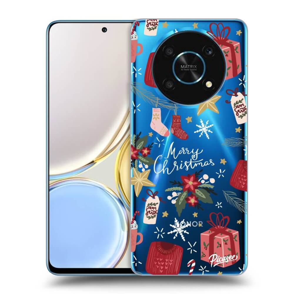 Honor Magic4 Lite 5G Hülle - Transparentes Silikon - Christmas