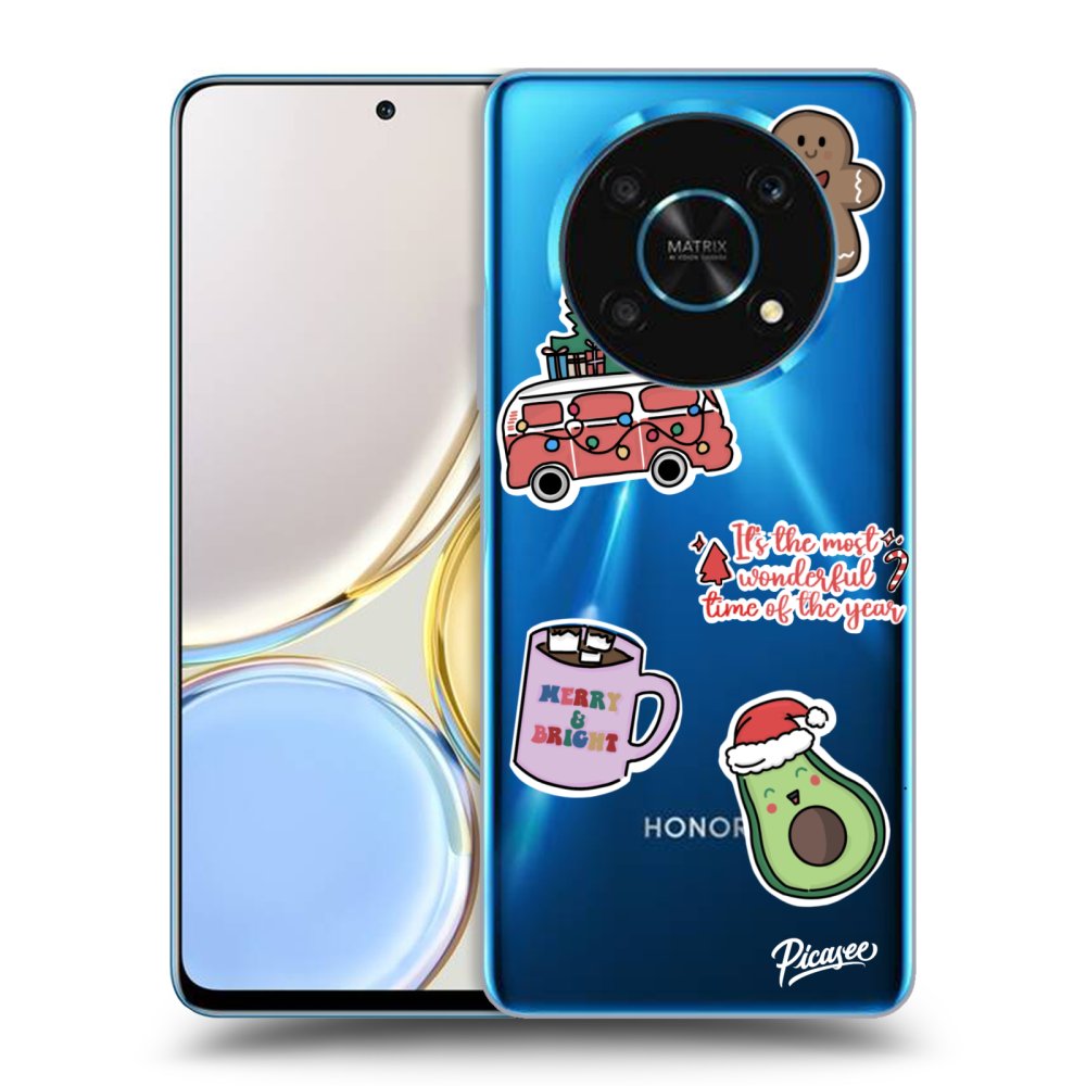 Honor Magic4 Lite 5G Hülle - Transparentes Silikon - Christmas Stickers