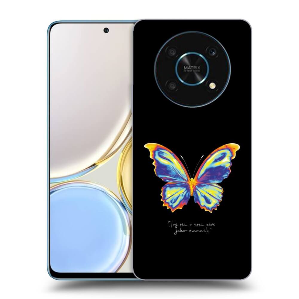 Honor Magic4 Lite 5G Hülle - Schwarzes Silikon - Diamanty Black