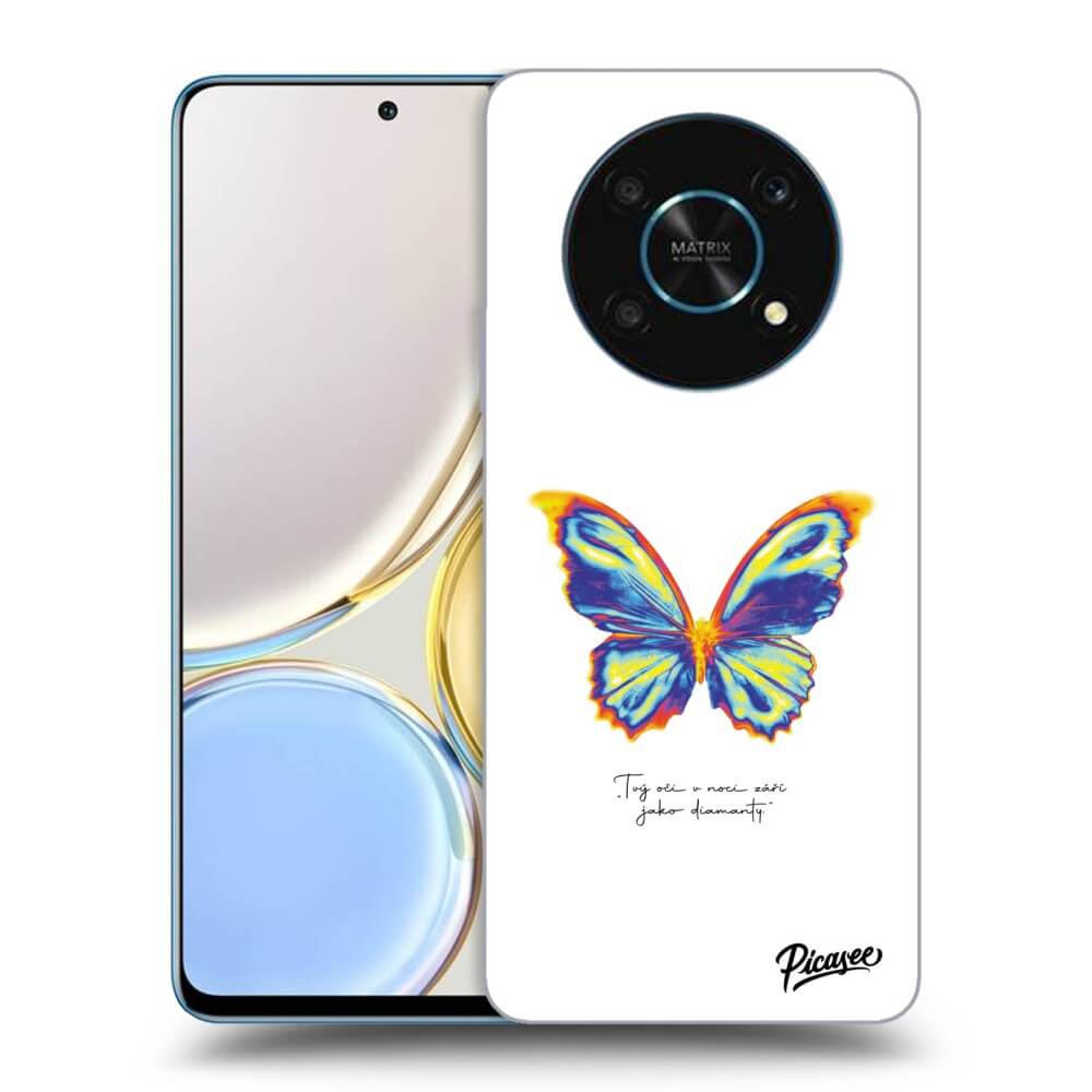 Honor Magic4 Lite 5G Hülle - Transparentes Silikon - Diamanty White