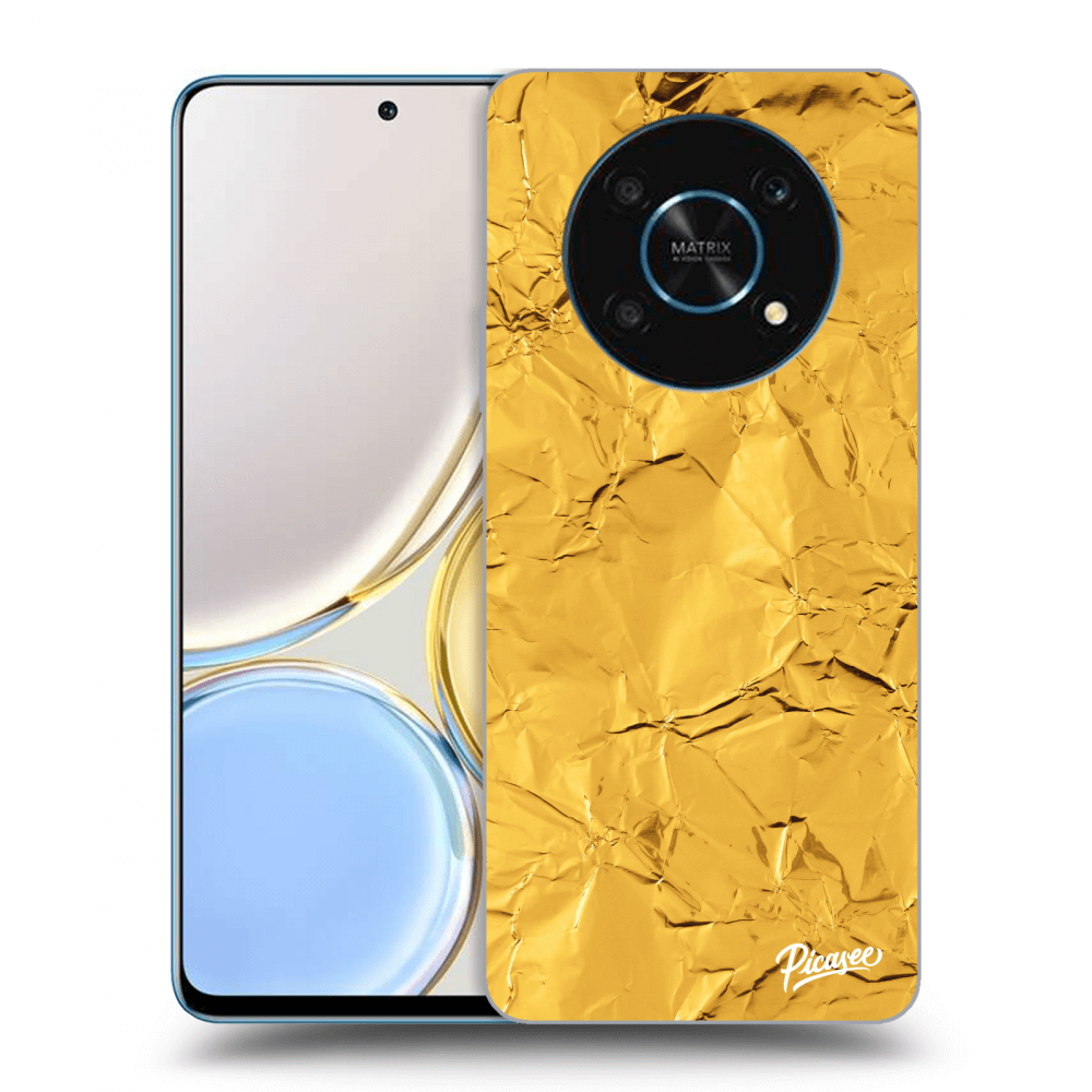 Honor Magic4 Lite 5G Hülle - Schwarzes Silikon - Gold