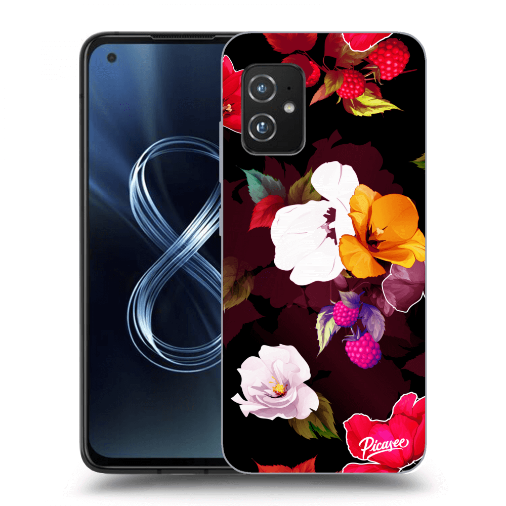 Asus Zenfone 8 ZS590KS Hülle - Transparentes Silikon - Flowers And Berries