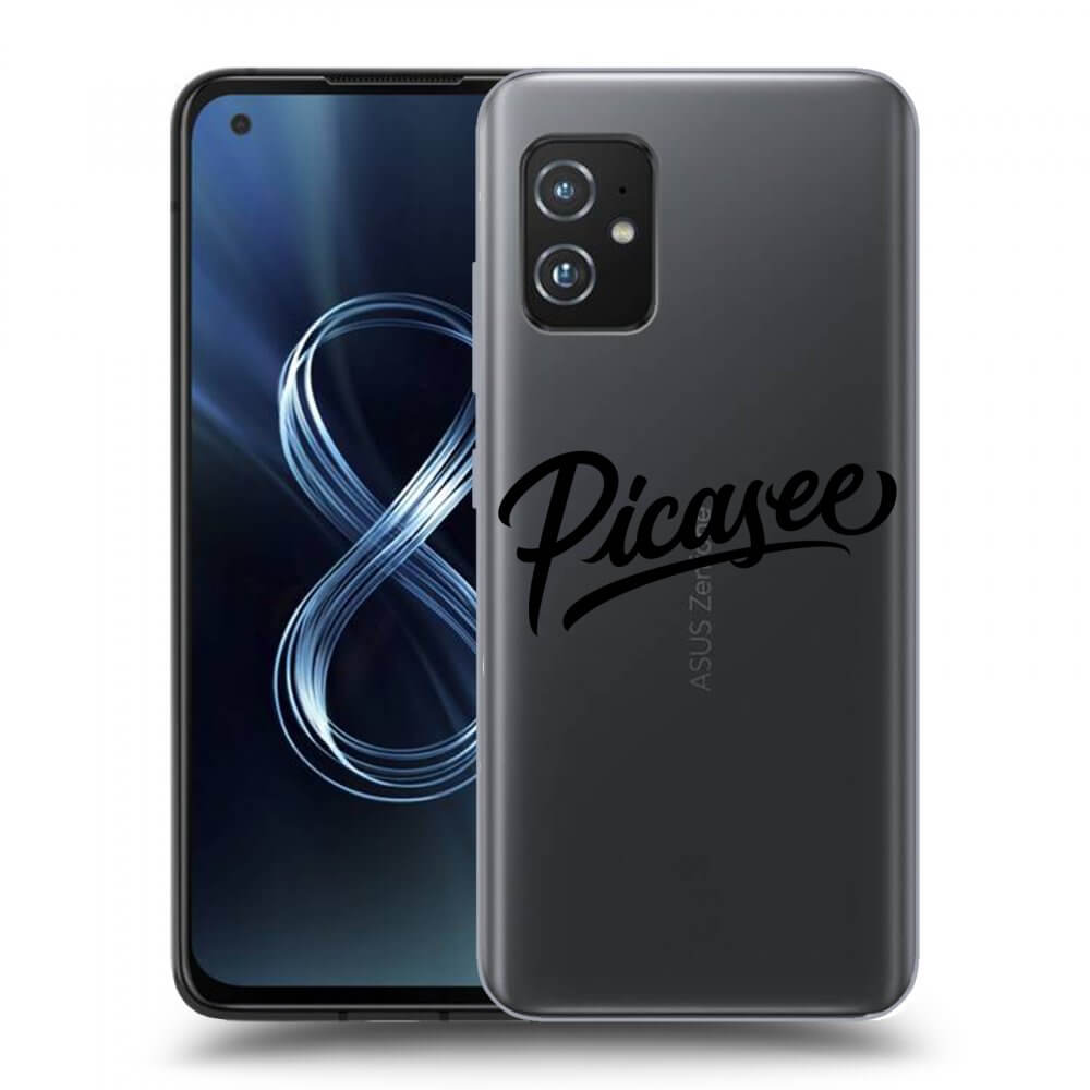 Asus Zenfone 8 ZS590KS Hülle - Transparentes Silikon - Picasee - Black