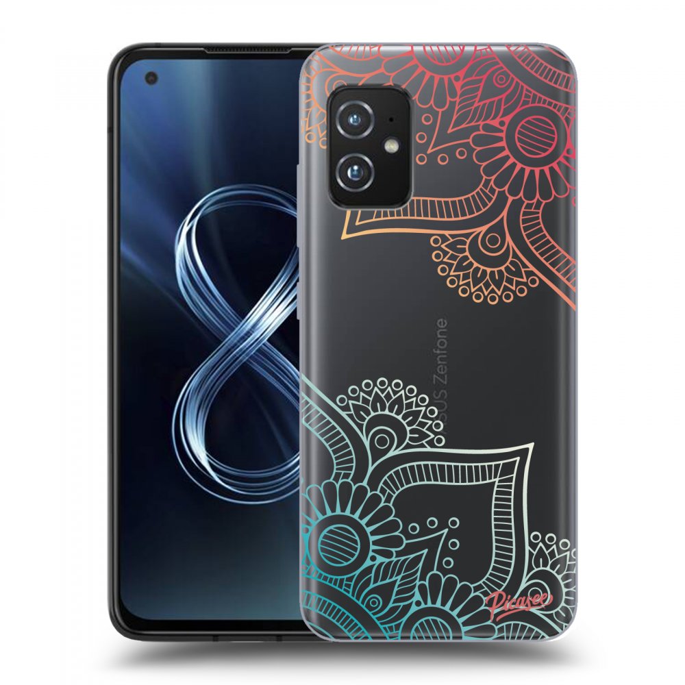 Asus Zenfone 8 ZS590KS Hülle - Transparentes Silikon - Blumenmuster