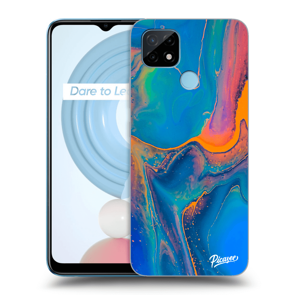 Realme C21Y Hülle - Transparentes Silikon - Rainbow