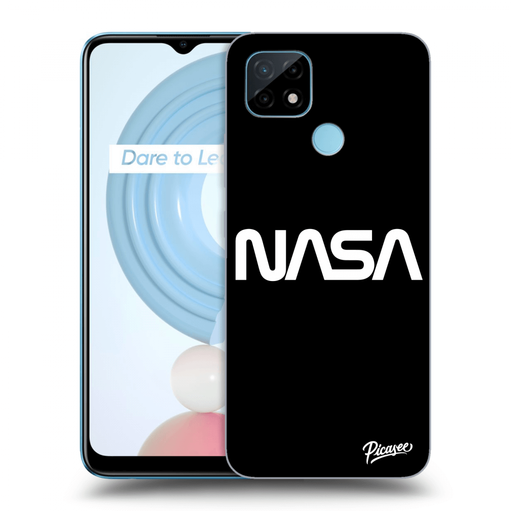 Realme C21Y Hülle - Schwarzes Silikon - NASA Basic