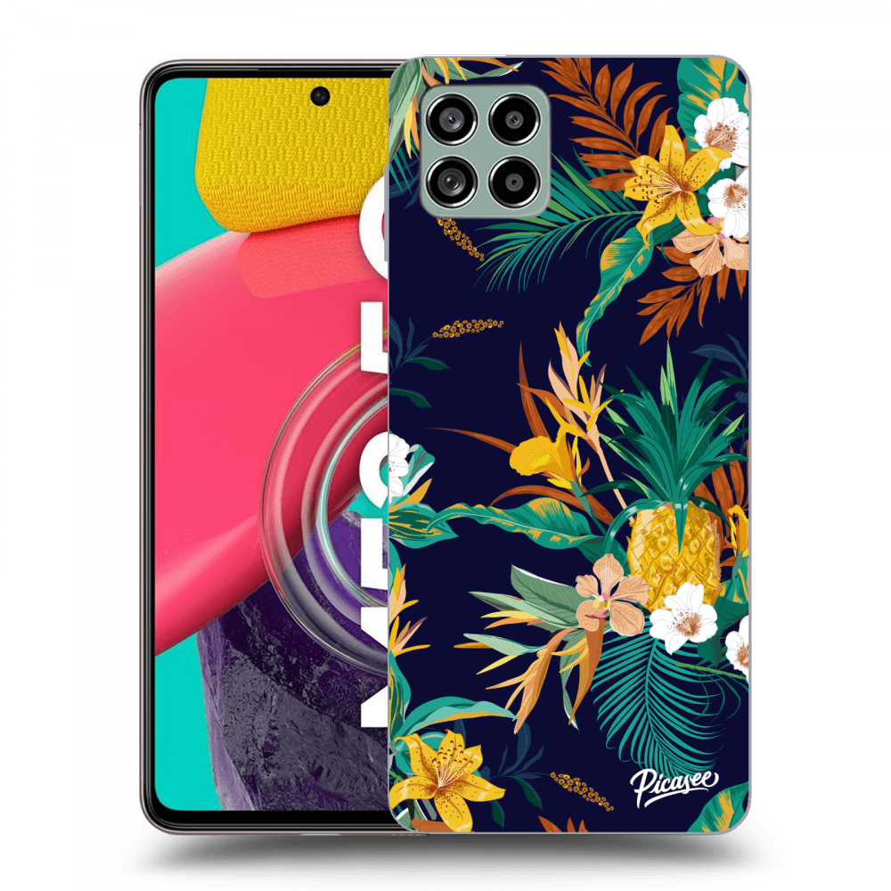 Samsung Galaxy M53 5G Hülle - Schwarzes Silikon - Pineapple Color