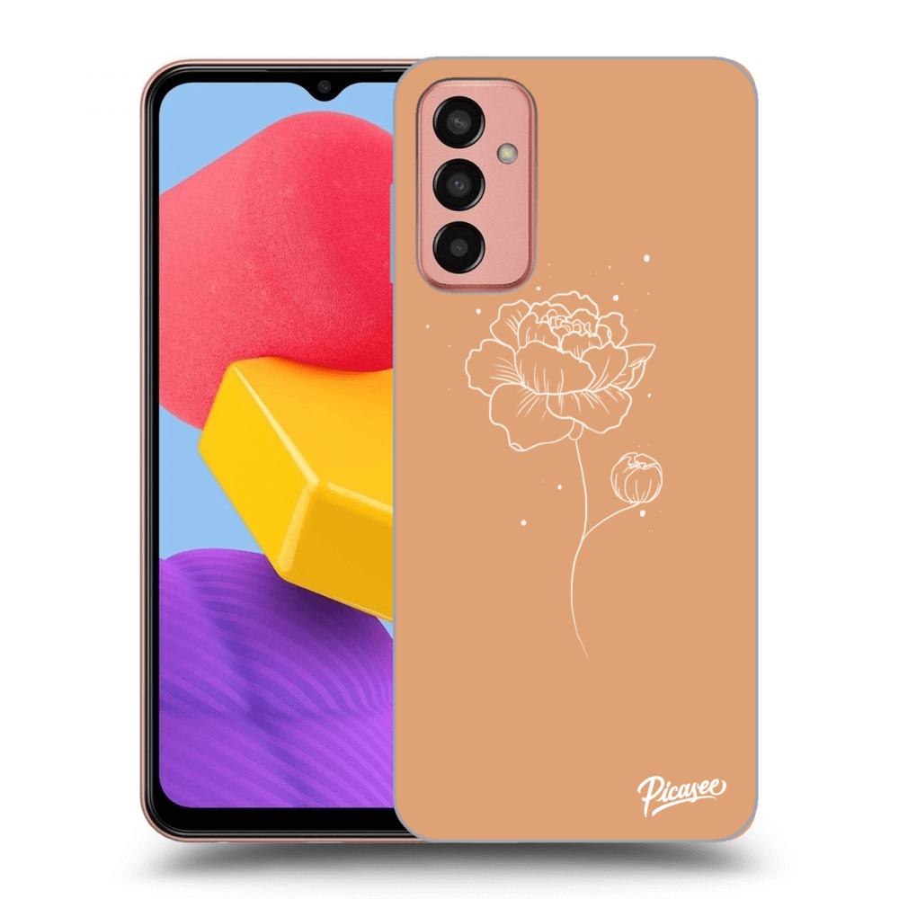 Samsung Galaxy M13 M135F Hülle - Transparentes Silikon - Peonies