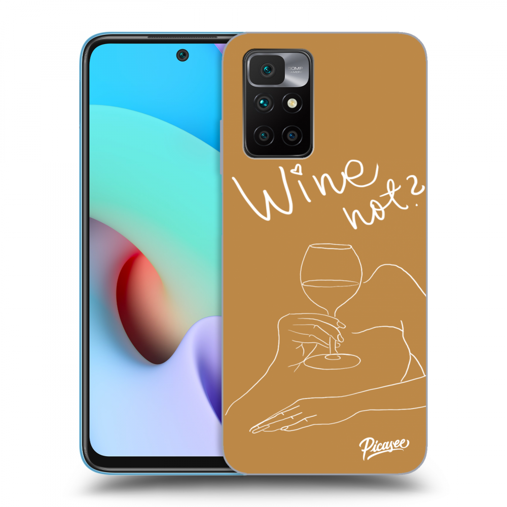 Xiaomi Redmi 10 (2022) Hülle - Schwarzes Silikon - Wine Not