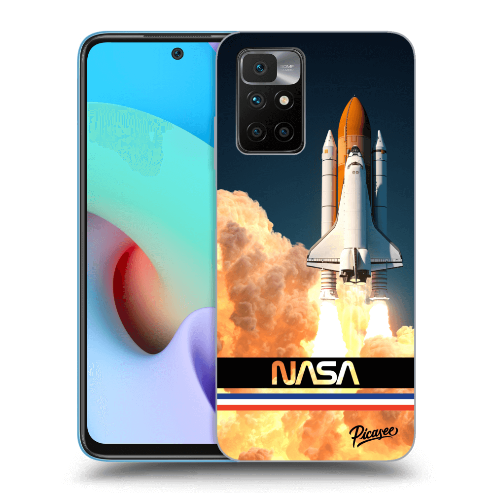 Xiaomi Redmi 10 (2022) Hülle - Schwarzes Silikon - Space Shuttle