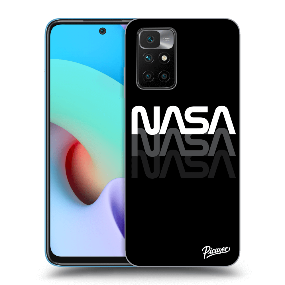 Xiaomi Redmi 10 (2022) Hülle - Schwarzes Silikon - NASA Triple