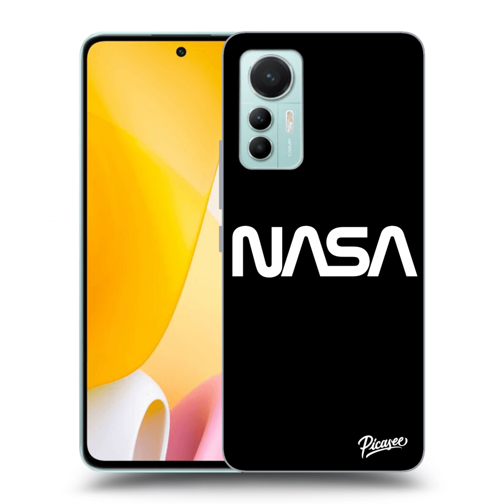 Xiaomi 12 Lite Hülle - Schwarzes Silikon - NASA Basic