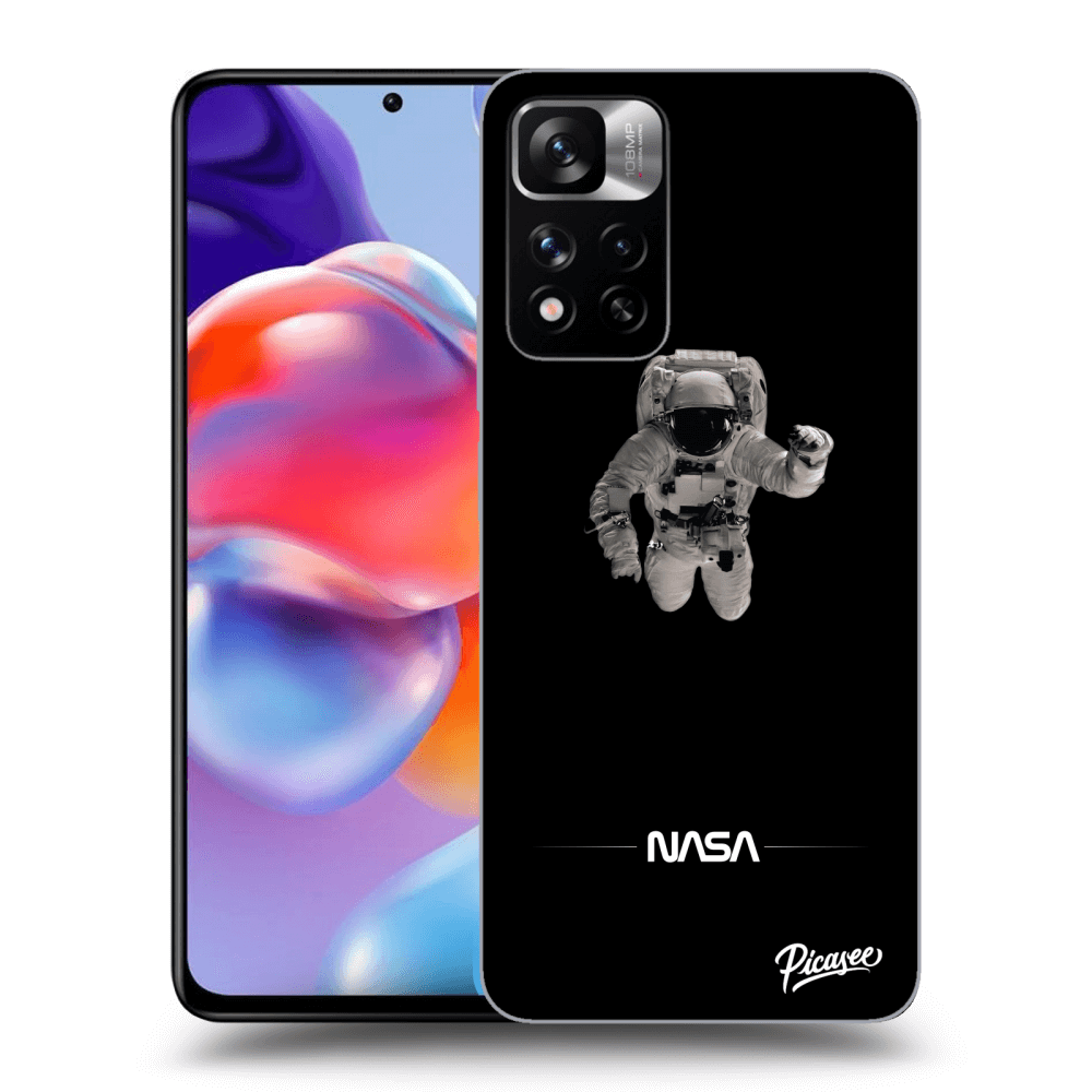 Xiaomi Redmi Note 11 Pro+ 5G Hülle - Schwarzes Silikon - Astronaut Minimal